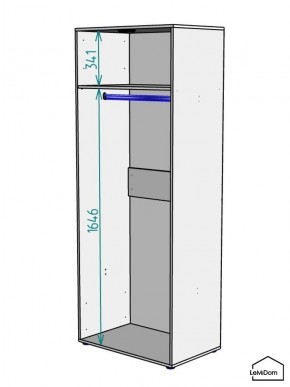 Шкаф Linnea MHR-2 2050х800х510 (Графит-М 11.1.25) в Лысьве - lysva.mebel24.online | фото 3