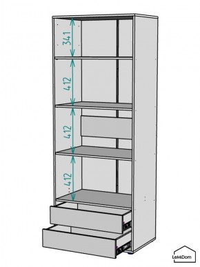 Шкаф Linnea MHR-2-4 2050х800х510 (Белый-М 11.1.2) в Лысьве - lysva.mebel24.online | фото 3