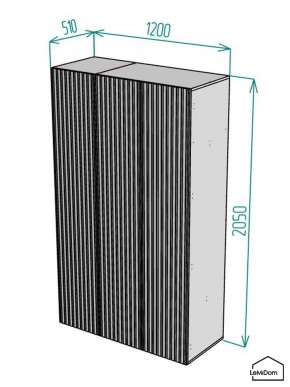 Шкаф Linnea MHR-3-1 2050х1200х510 (Белый-М 11.1.2) в Лысьве - lysva.mebel24.online | фото 2