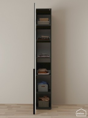 Шкаф с антресолью Linnea MHR-1A-2 2450х400х510 (Графит-М 11.1.25) в Лысьве - lysva.mebel24.online | фото 4