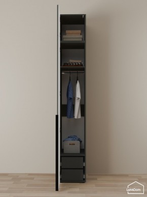 Шкаф с антресолью Linnea MHR-1A-3 2450х400х510 (Графит-М 11.1.25) в Лысьве - lysva.mebel24.online | фото 6