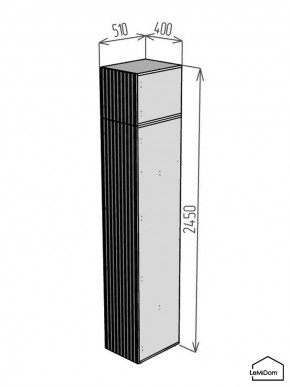 Шкаф с антресолью Linnea MHR-1POA-2 2450х400х510 (Белый-М 11.1.2) в Лысьве - lysva.mebel24.online | фото 2