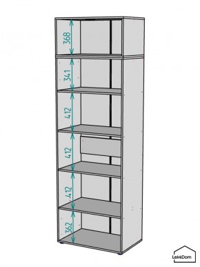 Шкаф с антресолью Linnea MHR-2A-2 2450х800х510 (Графит-М 11.1.25) в Лысьве - lysva.mebel24.online | фото 3
