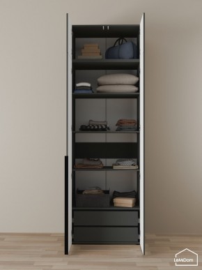 Шкаф с антресолью Linnea MHR-2A-3 2450х800х510 (Графит-М 11.1.25) в Лысьве - lysva.mebel24.online | фото 5