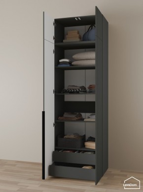 Шкаф с антресолью Linnea MHR-2A-3 2450х800х510 (Графит-М 11.1.25) в Лысьве - lysva.mebel24.online | фото 6
