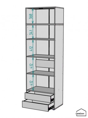 Шкаф с антресолью Linnea MHR-2POA-4 2450х800х510 (Белый-М 11.1.2) в Лысьве - lysva.mebel24.online | фото 3