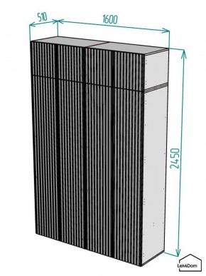Шкаф с антресолью Linnea MHR-4POA-1 2450х1600х510 (Белый-М 11.1.1) в Лысьве - lysva.mebel24.online | фото 2
