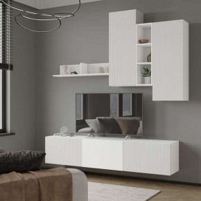 Шкаф Сириния навесной открытый белый/МДФ белый снег в Лысьве - lysva.mebel24.online | фото 2