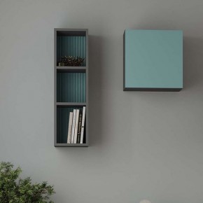 Шкаф Сириния навесной открытый серый графит/МДФ бриз в Лысьве - lysva.mebel24.online | фото 2