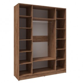 Шкаф Вегас 1600 Дуб крафт табачный/Дуб крафт белый в Лысьве - lysva.mebel24.online | фото 2