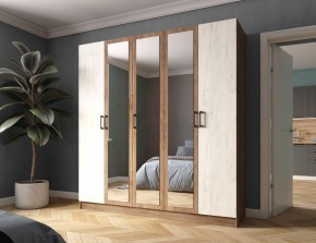 Шкаф Вегас 2000 Дуб крафт табачный/Дуб крафт белый в Лысьве - lysva.mebel24.online | фото 1