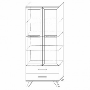 Шкаф-витрина 800 Вега Скандинавия в Лысьве - lysva.mebel24.online | фото 2