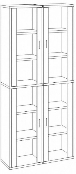 Шкаф-витрина Домино СУ(ш2в2)+4ФС в Лысьве - lysva.mebel24.online | фото 2