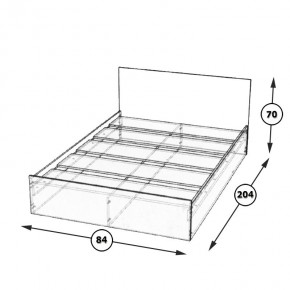 Стандарт Кровать 0800, цвет дуб сонома, ШхГхВ 83,5х203,5х70 см., сп.м. 800х2000 мм., без матраса, основание есть в Лысьве - lysva.mebel24.online | фото 4