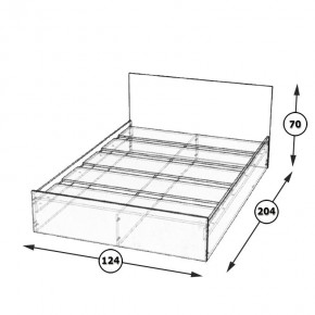 Стандарт Кровать 1200, цвет дуб сонома, ШхГхВ 123,5х203,5х70 см., сп.м. 1200х2000 мм., без матраса, основание есть в Лысьве - lysva.mebel24.online | фото 1