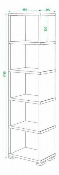 Стеллаж Домино СБ-15/5 в Лысьве - lysva.mebel24.online | фото 2