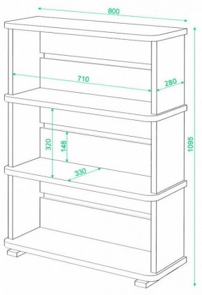 Стеллаж Домино СБ-25/3 в Лысьве - lysva.mebel24.online | фото 2