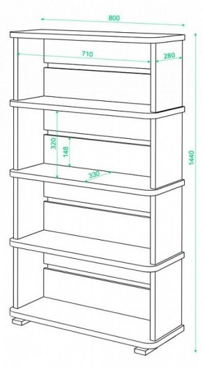 Стеллаж Домино СБ-25/4 в Лысьве - lysva.mebel24.online | фото 3