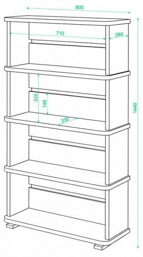 Стеллаж Домино СБ-25/4 в Лысьве - lysva.mebel24.online | фото 2