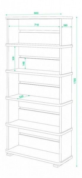 Стеллаж Домино СБ-25/5 в Лысьве - lysva.mebel24.online | фото 2