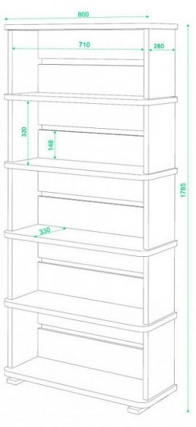 Стеллаж Домино СБ-25/5 в Лысьве - lysva.mebel24.online | фото 2