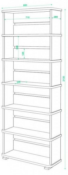 Стеллаж Домино СБ-25/6 в Лысьве - lysva.mebel24.online | фото 2
