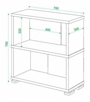 Стеллаж книжный Домино нельсон СБ-10_2 в Лысьве - lysva.mebel24.online | фото 3