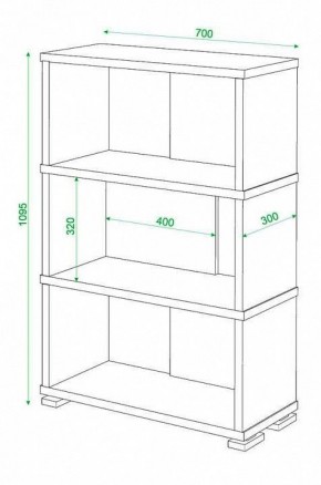 Стеллаж книжный Домино нельсон СБ-10_3 в Лысьве - lysva.mebel24.online | фото 2