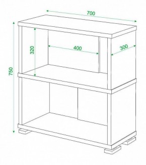 Стеллаж книжный Домино СБ-10_2 в Лысьве - lysva.mebel24.online | фото 3