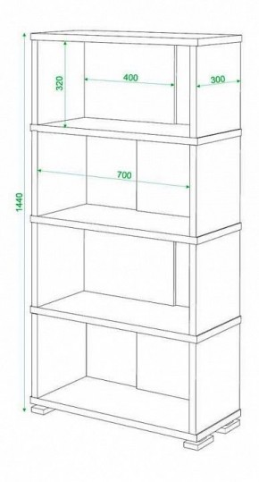 Стеллаж книжный Домино СБ-10_4 в Лысьве - lysva.mebel24.online | фото 3