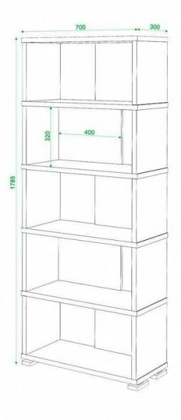 Стеллаж книжный Домино СБ-10_5 в Лысьве - lysva.mebel24.online | фото 3