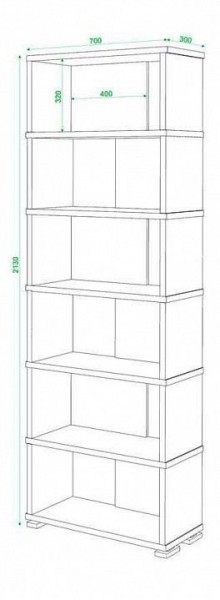 Стеллаж книжный Домино СБ-10_6 в Лысьве - lysva.mebel24.online | фото 2