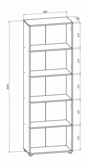 Стеллаж комбинированный Офис ОФ-301К (открытый) в Лысьве - lysva.mebel24.online | фото 2