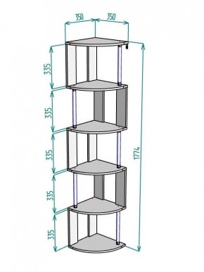 Стеллаж Maria S113-MA (Дуб Сонома) в Лысьве - lysva.mebel24.online | фото 3