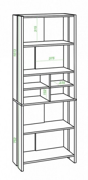 Стеллаж Нельсон Lite СТЛ-ОВХ БЕН в Лысьве - lysva.mebel24.online | фото 2