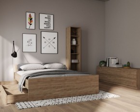 Стеллаж СИРИУС узкий, с пятью полками, цвет Дуб Сонома в Лысьве - lysva.mebel24.online | фото 3