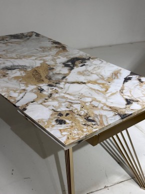 Стол ACERRA NEW 160 GLOSS GRAND JADE SOLID CERAMIC/ каркас цвета шампань, ®DISAUR в Лысьве - lysva.mebel24.online | фото 5