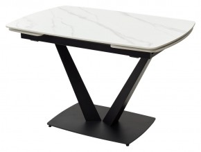 Стол ALATRI 120 MATT WHITE MARBLE SOLID CERAMIC / BLACK, ®DISAUR в Лысьве - lysva.mebel24.online | фото 2
