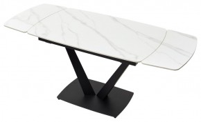 Стол ALATRI 120 MATT WHITE MARBLE SOLID CERAMIC / BLACK, ®DISAUR в Лысьве - lysva.mebel24.online | фото 4
