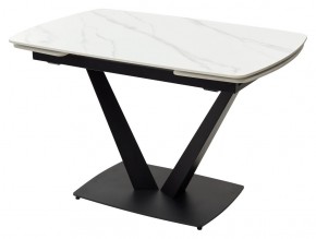 Стол ALATRI 120 MATT WHITE MARBLE SOLID CERAMIC / BLACK, ®DISAUR в Лысьве - lysva.mebel24.online | фото 7