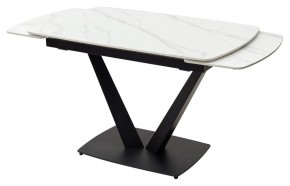 Стол ALATRI 120 MATT WHITE MARBLE SOLID CERAMIC / BLACK, ®DISAUR в Лысьве - lysva.mebel24.online | фото 8