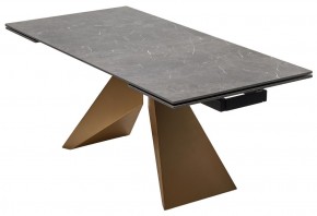 Стол ALES 180 BLACK GRAVE SOLID CERAMIC, керамика / бронзовый, ®DISAUR в Лысьве - lysva.mebel24.online | фото 14