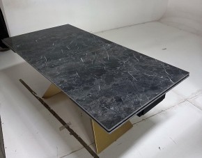 Стол ALES 180 BLACK GRAVE SOLID CERAMIC, керамика / бронзовый, ®DISAUR в Лысьве - lysva.mebel24.online | фото 5