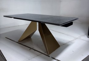 Стол ALES 180 BLACK GRAVE SOLID CERAMIC, керамика / бронзовый, ®DISAUR в Лысьве - lysva.mebel24.online | фото 6