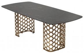 Стол CHIAVARI 220 KL-116 Черный мрамор матовый, итальянская керамика / бронзовый, ®DISAUR в Лысьве - lysva.mebel24.online | фото 7