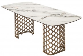 Стол CHIAVARI 220 KL-188 Контрастный мрамор матовый, итальянская керамика / Шампань, ®DISAUR в Лысьве - lysva.mebel24.online | фото 7