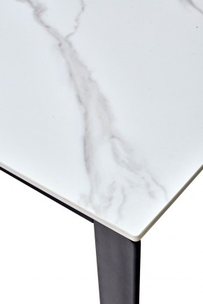 Стол CORNER 120 MATT WHITE MARBLE SOLID CERAMIC / BLACK, ®DISAUR в Лысьве - lysva.mebel24.online | фото 3