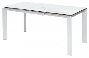 Стол CORNER 120 MATTE STATUARIO Белый мрамор матовый керамика, стекло/ белый каркас, ®DISAUR в Лысьве - lysva.mebel24.online | фото 1