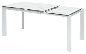 Стол CORNER 120 MATTE STATUARIO Белый мрамор матовый керамика, стекло/ белый каркас, ®DISAUR в Лысьве - lysva.mebel24.online | фото 4