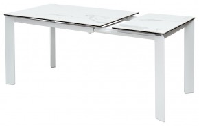 Стол CORNER 120 MATTE STATUARIO Белый мрамор матовый керамика, стекло/ белый каркас, ®DISAUR в Лысьве - lysva.mebel24.online | фото 5